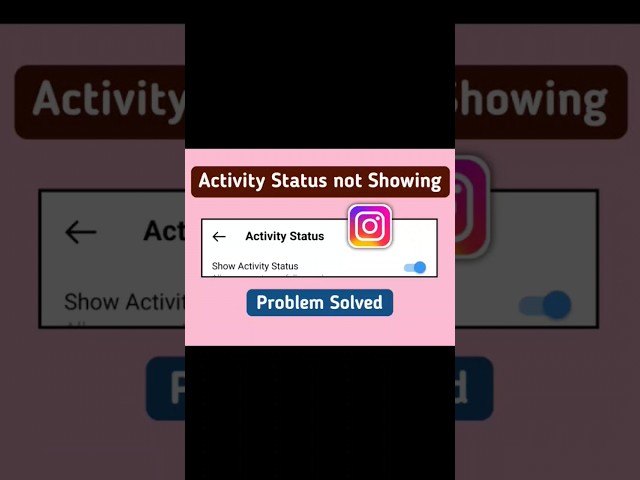 Instagram Activity Status not Showing Problem