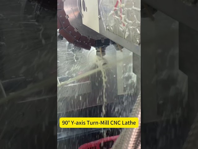 Stainless Steel Turn-Mill Machining 90° Y axis turret CNC lathe #cnc #cncmill #machine#machining