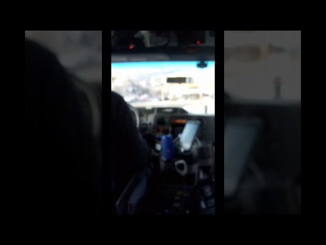 Transit driver watching football game