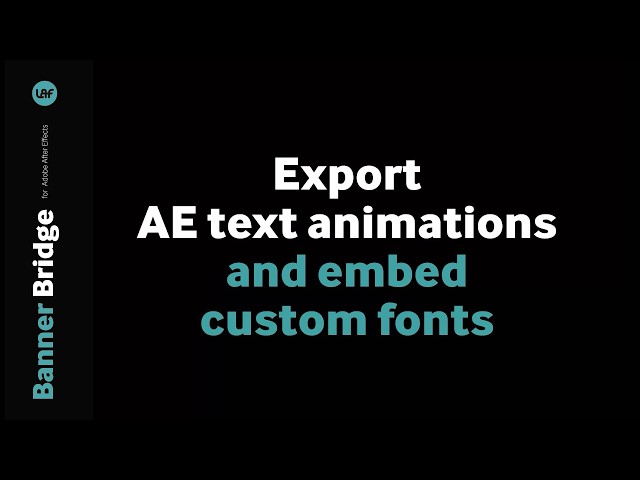 AE Banner Bridge Tutorial | Anime Text