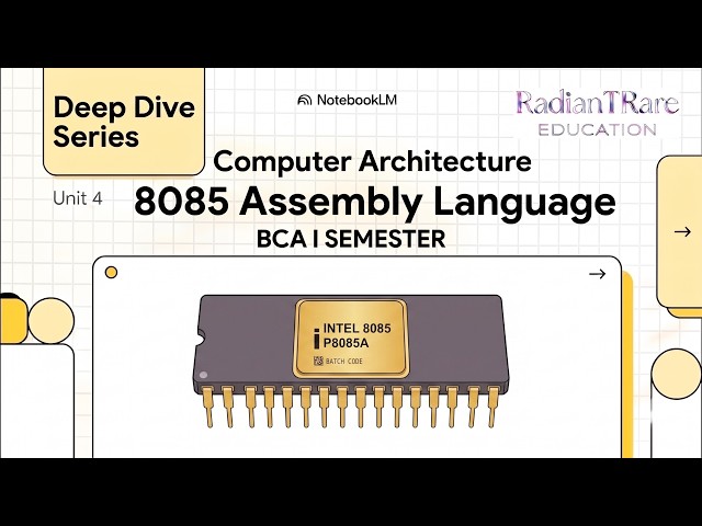 8085 Microprocessor Deep Dive | Computer Architecture BCA 1st Sem | BU | RTR Edu