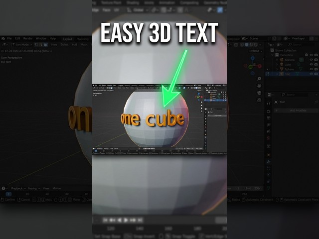 How to Add 3D Text to Any Model in Blender