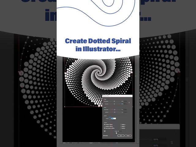 Create dotted spiral in illustrator...#illustratortips #illustratortricks