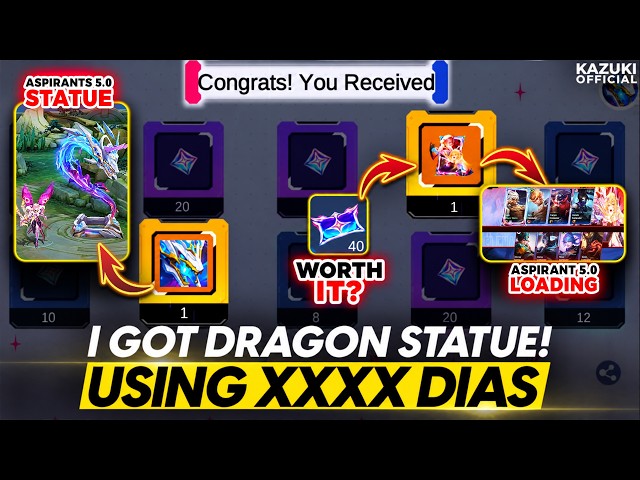 I GOT THE DRAGON STATUE!  Aspirants 5.0 Resource Draw + Loading Effect | MLBB