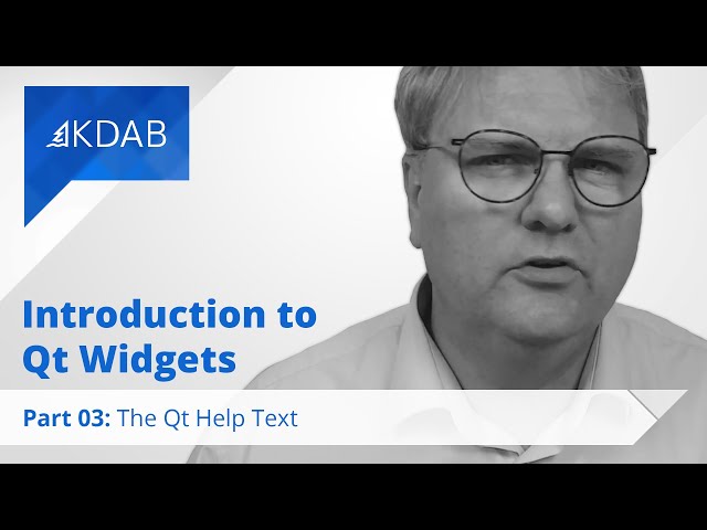 Introduction to Qt Widgets (Part 03) -  The Qt Help Text