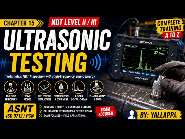 Ultrasonic Testing (UT) Complete Training | ASNT NDT Level II & III | PAUT, TOFD, Calibration & MCQs