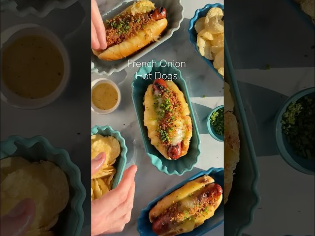 French Onion Hot Dogs