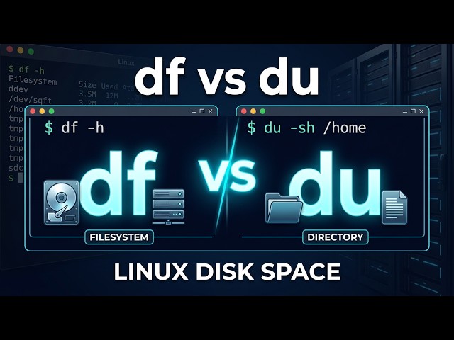 df vs du in Linux: What's the Difference? | Linux Disk Usage Explained