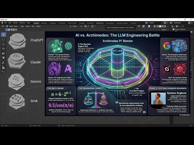 Evaluating The Performance of ChatGPT, Claude, Gemini and Grok to  Create 3D Models in Blender
