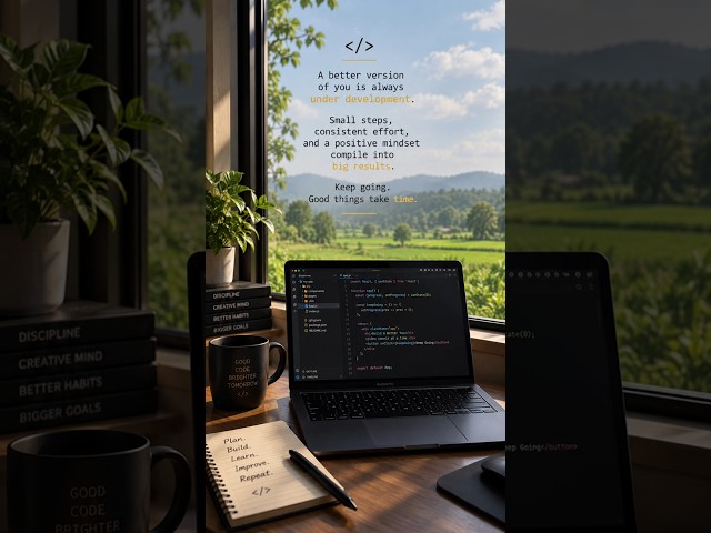 A better version of you is always under development. 💻✨Small steps. Consistent effort.
