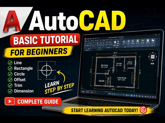 AutoCAD Basic Tutorial for Beginners | Learn AutoCAD Step by Step