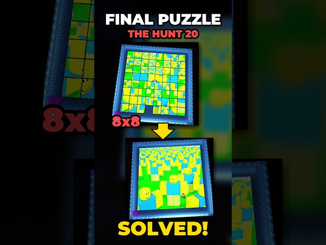 The Hunt 20 final puzzle almost broke me 💀 #roblox #thehunt #thehunt20 #robloxevent #shorts