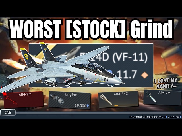 It MIGHT be the WORST [STOCK] Tomcat in History...💀| I'm getting RAP*D every battle (not clicbait😔)