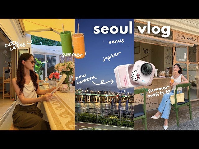 seoul vlog 🪐 haircut, new hello kitty camera, cute cafes, world cup, han river picnic, weekend dates