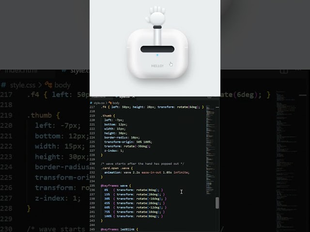 Coded AirPods Effects with HTML and CSS 🚀🙌