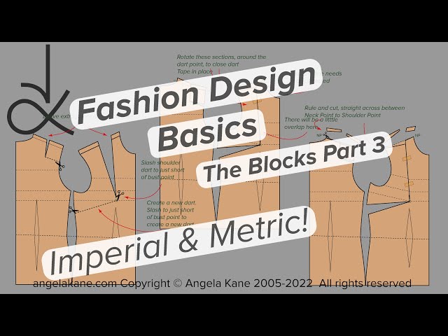 Fashion Design - Drafting the Bodice Block  Part 3