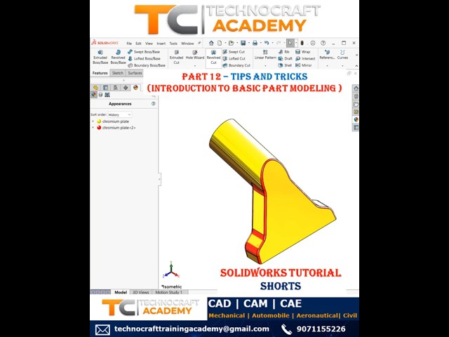 Part 12 - Introduction to Basic Part modeling #solidworks
