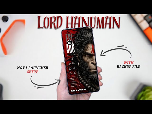 Lord Hanuman Nova Launcher Setup 🔥 | Best Android Customization