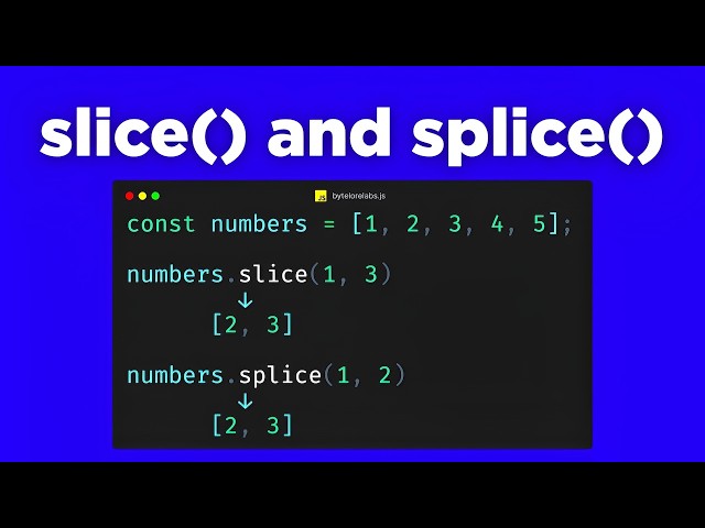 JavaScript slice() vs splice() | Don't Mix Them Up