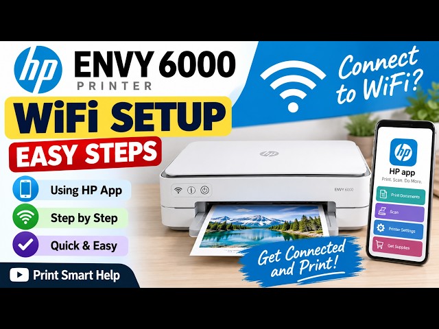 How to Connect HP ENVY 6000 Printer to Wi Fi  Easy Steps