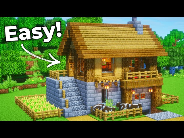 ⛏️ Minecraft : Survival STARTER House 🏡 [ Build Tutorial for Survival ]