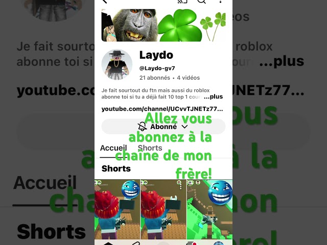 Allez vous abonnez à la chaîne de mon frère! @laydo-gv7