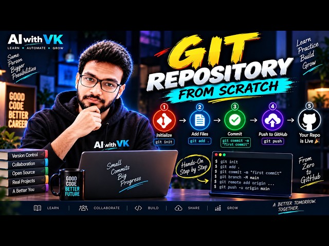 🔥 FDE Journey 33 - GITHUB - Create and Push a Git Repo from Scratch .. EXPLAINED...!!!