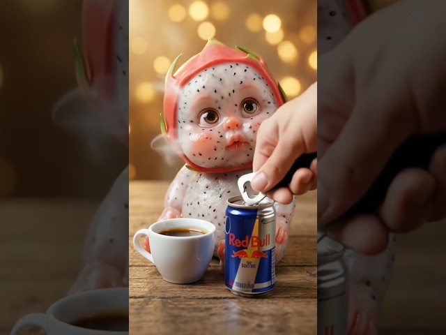 Creative: AI Magic: The Dragon Fruit Tot’s Espresso Break 🐉✨