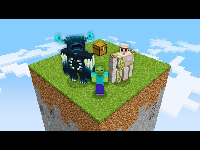 Minecraft One Chunk, but we Shapeshift every minute...