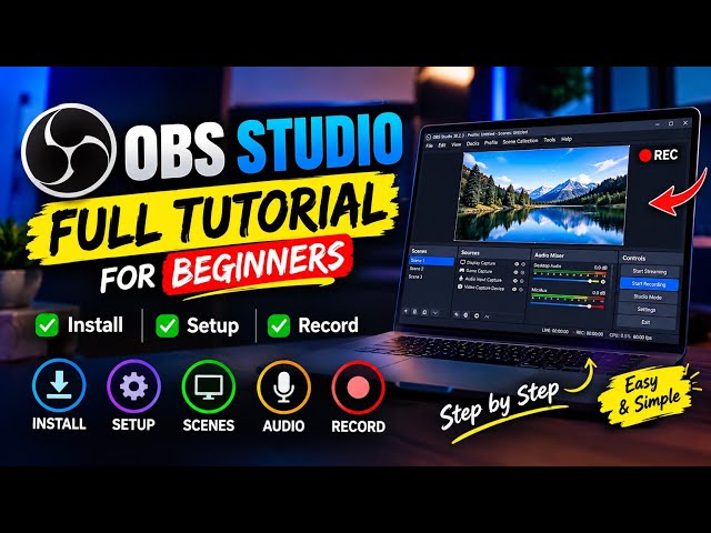 OBS studio tutorial for beginners [Class:23]