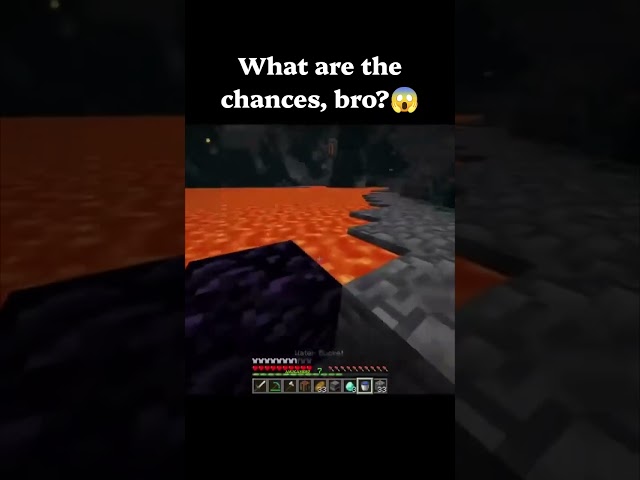 What are the chances, bro?😱 #minecraft #shorts #gaming #viral