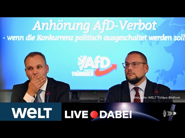 LANDTAG IN THÜRINGEN: Anhörung über mögliches AfD-Verbotsverfahren | WELT Live dabei