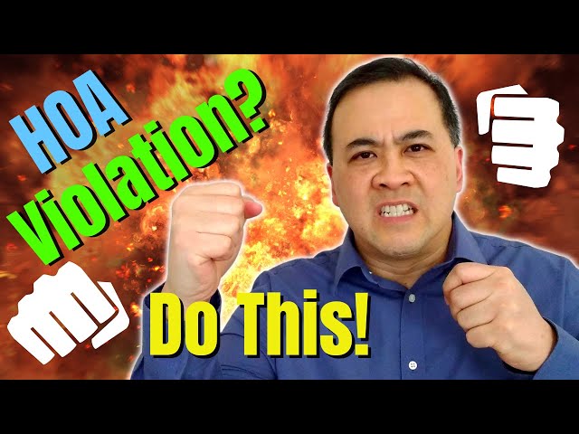 You Got a HOA VIOLATION Letter? DO THIS! | Dealing with Homeowner Associations