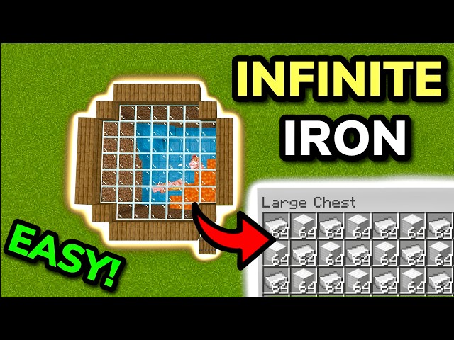 YOU NEED TO MAKE THIS EASIEST IRON FARM in Minecraft Bedrock 26.1+