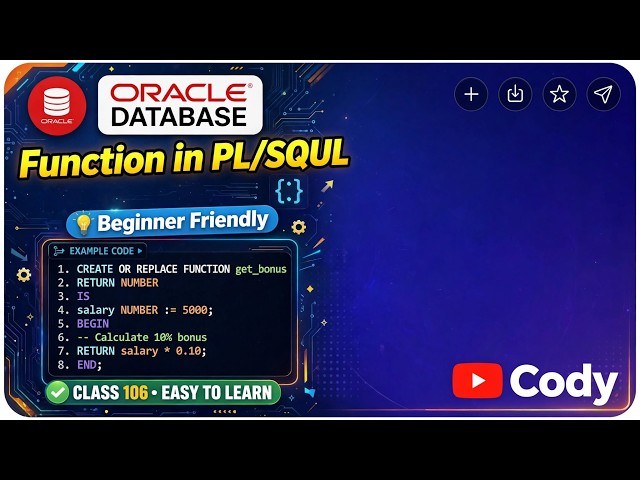 Functions in PLSQL for beginners.