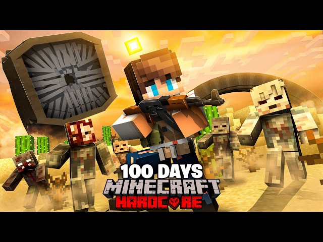 I Survived 100 Days in a DESERT APOCALYPSE in Minecraft Hardcore!