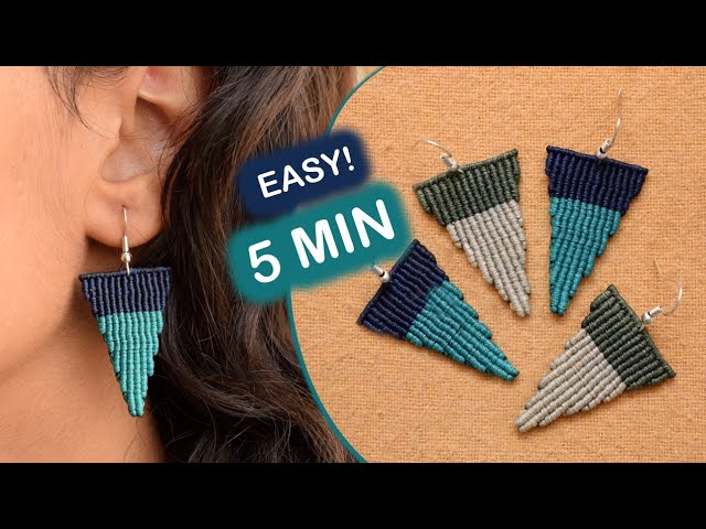 DIY Macrame Earrings | Easy 5-Minute Tutorial for Beginners