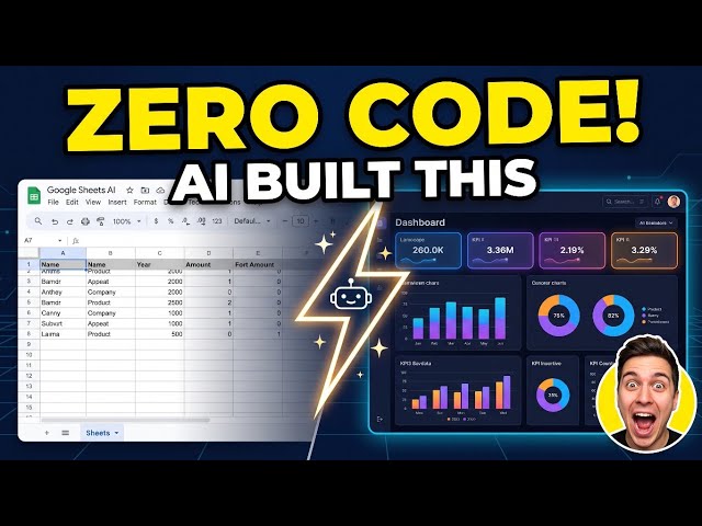 I Built a Dashboard From Google Sheets Using ONLY AI Prompts (No Code!) 😎