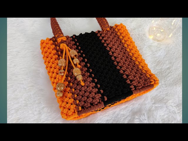 Macrame bag tutorial | macrame bag design | sangitas craft