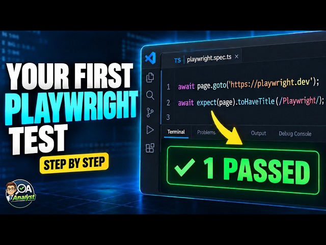 Write Your First Playwright Test in TypeScript | Step-by-Step Tutorial