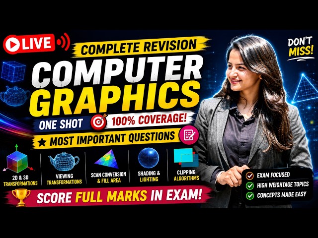 Computer Graphics Complete Revision One Shot 🔥| 100% Exam Coverage