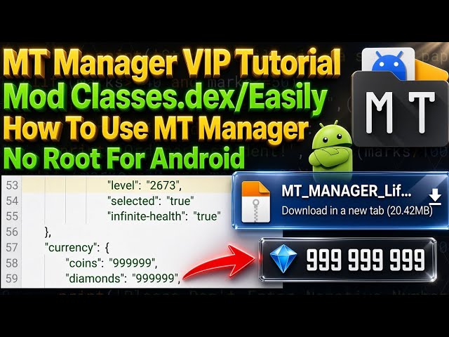 MT Manager Vip Tutorial For Android | beginner Tutorial | Edit Classes.dex