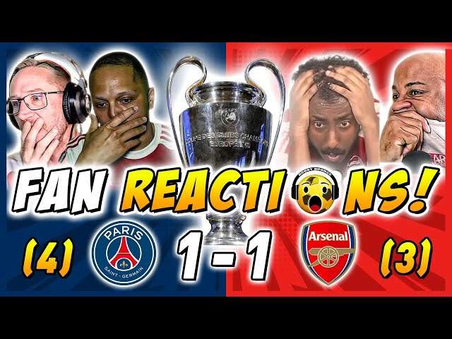 Arsenal Fans HEARTBROKEN 💔 Reactions to PSG (4) 1-1 (3) Arsenal | Champions League Final