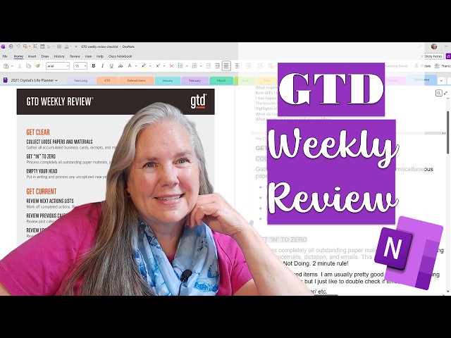 2026 GTD weekly review: step by step in my OneNote Planner