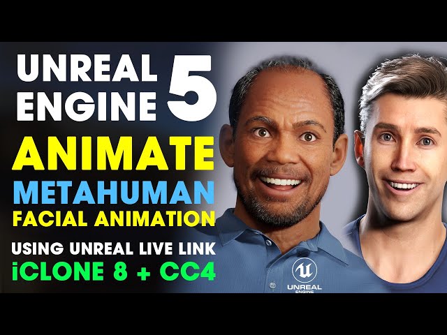 Unreal Engine Live Link - How to Animate MetaHuman Facial Animation using iClone 8 and CC4 Character