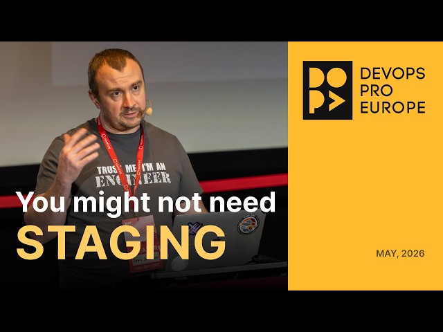 You might not need staging // DevOps Pro 2026