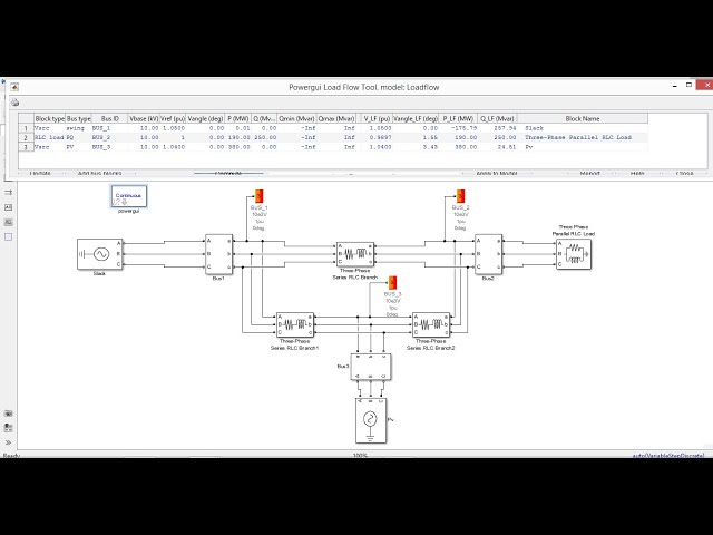 Load flow analysis using matlab simulink