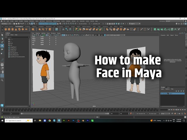 How to Make a Human Face in Maya | Maya Face Modeling Tutorial Step by Step for Beginners