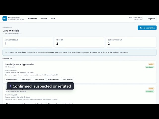 My Conditions - a free app template you own | Ask2App