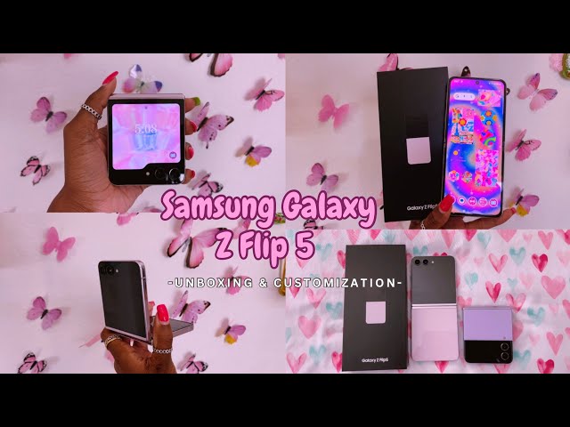 Samsung Galaxy Z Flip 5 Unboxing & Customization | Kidcore Aesthetic🌈✨